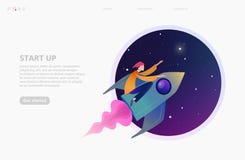 Bedrijfsconcept een succesvol opstarten stock illustratie Bedrijfsconcept een succesvol opstarten stock illustratie