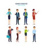 Bedrijfskarakters Bureauwerknemers in verschillende situaties vector illustratie Bedrijfskarakters Bureauwerknemers in verschillende situaties vector illustratie