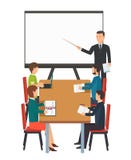 Bedrijfspresentatie voor groep mensen vector illustratie Bedrijfspresentatie voor groep mensen vector illustratie