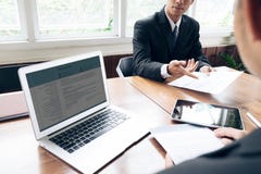 Bedrijfssituatie, het concept van het baangesprek Stock Afbeelding Bedrijfssituatie, het concept van het baangesprek Stock Afbeelding