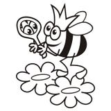 Bee - Queen - Coloring Book Royalty Free Stock Images