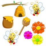 Bee Templete Royalty Free Stock Photography