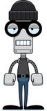 Beeldverhaal Bored Dief Robot vector illustratie Beeldverhaal Bored Dief Robot vector illustratie
