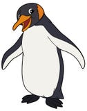 Beeldverhaaldier - pinguïn - vlakke het kleuren stijl vector illustratie Beeldverhaaldier - pinguïn - vlakke het kleuren stijl vector illustratie