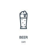beer icon vector from cafe collection. Thin line beer outline icon vector illustration. Linear symbol vector illustration beer icon vector from cafe collection. Thin line beer outline icon vector illustration. Linear symbol vector illustration