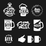 Beer related typography set. Vector vintage lettering illustration. Royalty Free Stock Image Beer related typography set. Vector vintage lettering illustration. Royalty Free Stock Image