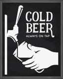 Beer tap and hand with glass advertising. Vector vintage illustration. vector illustration Beer tap and hand with glass advertising. Vector vintage illustration. vector illustration