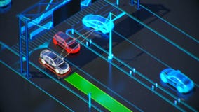 Begrepp för Autonome trans.system, smart stad, internet av saker, medel till medlet, medel till infrastruktur vektor illustrationer Begrepp för Autonome trans.system, smart stad, internet av saker, medel till medlet, medel till infrastruktur vektor illustrationer
