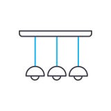 Begrepp för symbol för köklampor linjärt Köklampor fodrar vektortecknet, symbolet, illustration stock illustrationer Begrepp för symbol för köklampor linjärt Köklampor fodrar vektortecknet, symbolet, illustration stock illustrationer