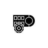 Begrepp för symbol för roulettvad svart Roulettvad sänker vektorsymbolet, tecknet, illustration vektor illustrationer Begrepp för symbol för roulettvad svart Roulettvad sänker vektorsymbolet, tecknet, illustration vektor illustrationer