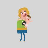 behandla som ett barn holdingmoderbarn royaltyfri illustrationer behandla som ett barn holdingmoderbarn royaltyfri illustrationer