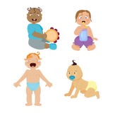 Behandla som ett barn illustrationen för ungesinnesrörelsevektorn vektor illustrationer Behandla som ett barn illustrationen för ungesinnesrörelsevektorn vektor illustrationer