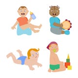 Behandla som ett barn illustrationen för ungesinnesrörelsevektorn vektor illustrationer Behandla som ett barn illustrationen för ungesinnesrörelsevektorn vektor illustrationer