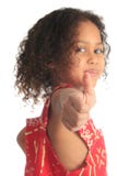 Bei bambini Afro american della ragazza con la c nera Fotografia Stock Bei bambini Afro american della ragazza con la c nera Fotografia Stock