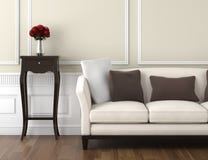 Beige And White Classic Interior Stock Photo Beige And White Classic Interior Stock Photo