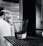 Shot glass at coffee bar royalty free stock images Shot glass at coffee bar royalty free stock images