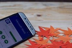 Microsoft Word App on Smartphone screen. Microsoft Word is a freeware stock photos Microsoft Word App on Smartphone screen. Microsoft Word is a freeware stock photos
