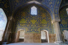 Bel intérieur d'Imam Mosque à Isphahan, Iran Images libres de droits Bel intérieur d'Imam Mosque à Isphahan, Iran Images libres de droits