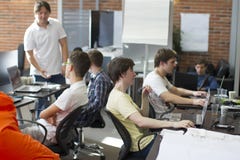 Programmers at work royalty free stock photo Programmers at work royalty free stock photo