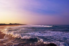 Bella alba sulla spiaggia fotografie stock Bella alba sulla spiaggia fotografie stock