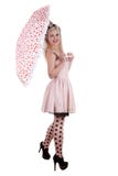 Bella pin-up con l'ombrello immagini stock libere da diritti Bella pin-up con l'ombrello immagini stock libere da diritti