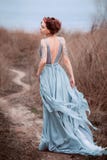 Bella ragazza che cammina in natura fotografia stock Bella ragazza che cammina in natura fotografia stock