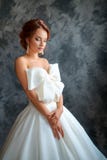 Bella sposa in vestito da sposa, bello trucco e disegnare immagine stock Bella sposa in vestito da sposa, bello trucco e disegnare immagine stock