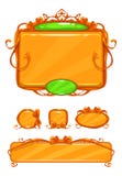 Belle interface utilisateurs orange de fille de jeu Photographie stock libre de droits Belle interface utilisateurs orange de fille de jeu Photographie stock libre de droits