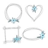 Belle pagine astratte con gli ornamenti del fiore royalty illustrazione gratis Belle pagine astratte con gli ornamenti del fiore royalty illustrazione gratis