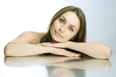 Belle verticale de femme de station thermale image stock Belle verticale de femme de station thermale image stock