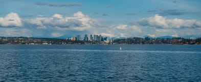 Bellevue Skyline and Cascades Panorama 2 royalty free stock images Bellevue Skyline and Cascades Panorama 2 royalty free stock images