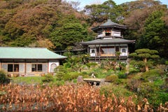 Bello, giardino giapponese variopinto, Kamakura fotografie stock Bello, giardino giapponese variopinto, Kamakura fotografie stock