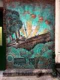 Bello murale della nave di NYC immagine stock libera da diritti Bello murale della nave di NYC immagine stock libera da diritti