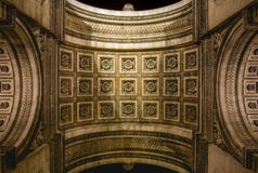 From below Arc de Triumph in Paris Royalty Free Stock Photography From below Arc de Triumph in Paris Royalty Free Stock Photography