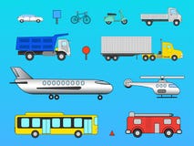 Bemedlade transport och avia för vektor fastställd vektor illustrationer Bemedlade transport och avia för vektor fastställd vektor illustrationer