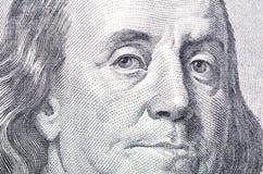 100 Ben rachunku zakończenia dolarowy twarzy Franklin macro s w górę my Obrazy Royalty Free 100 Ben rachunku zakończenia dolarowy twarzy Franklin macro s w górę my Obrazy Royalty Free