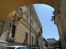 Benevento - cidade Hall View foto de stock Benevento - cidade Hall View foto de stock