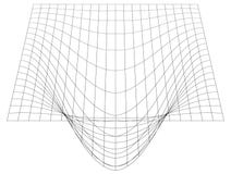 Bent grid in perspective. 3d mesh with convex distortion stock illustration Bent grid in perspective. 3d mesh with convex distortion stock illustration