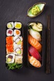 Bento Box With Sushi And Rolls Stock Photo Bento Box With Sushi And Rolls Stock Photo