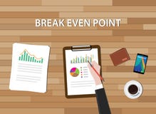 Bep break even point illustration graph chart and work table vector illustration Bep break even point illustration graph chart and work table vector illustration