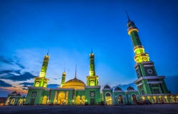 Berau Great Mosque, the biggest mosque in Berau, East Kalimantan, Indonesia.