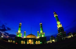 Berau Great Mosque, The Biggest Mosque in Berau, North Kalimantan, Indonesia.