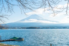 Berg Fuji San bij Kawaguchiko-Meer Stock Afbeeldingen Berg Fuji San bij Kawaguchiko-Meer Stock Afbeeldingen
