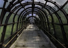Berg för stege upp till i kurvtunnel fotografering för bildbyråer Berg för stege upp till i kurvtunnel fotografering för bildbyråer