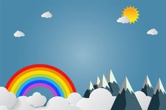 Bergen met mooie sunsets over de wolken Document art. Vector illustratie vector illustratie Bergen met mooie sunsets over de wolken Document art. Vector illustratie vector illustratie