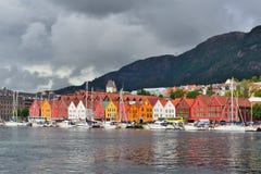 Bergen, Norwegen Quay Bryggen Lizenzfreies Stockfoto Bergen, Norwegen Quay Bryggen Lizenzfreies Stockfoto