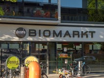 Denn`s Biomarkt supermarket exterior stock photography Denn`s Biomarkt supermarket exterior stock photography