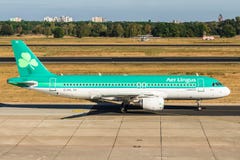 BERLIN, GERMANY-September 7, 2018: Aer Lingus, Airbus A320-214 a stock photography BERLIN, GERMANY-September 7, 2018: Aer Lingus, Airbus A320-214 a stock photography