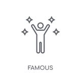 Beroemd lineair pictogram Het moderne concept van het overzichts Beroemde embleem op wit vector illustratie Beroemd lineair pictogram Het moderne concept van het overzichts Beroemde embleem op wit vector illustratie