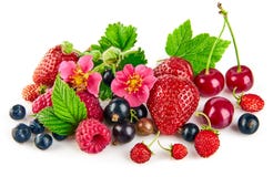 Berry mix with strawberry raspberry and currant stock images Berry mix with strawberry raspberry and currant stock images